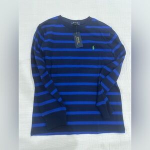 Ralph Lauren Navy and Blue Striped Tee